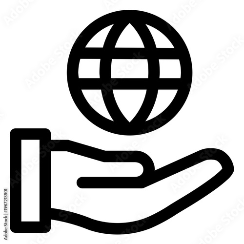 hand holding globe