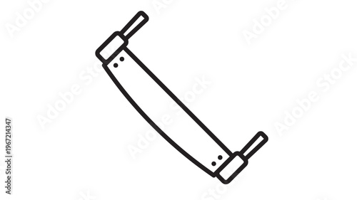 Arc welder torch with adjustable nozzle and power cord connection point, depicted in a simple black outline style on a white background.