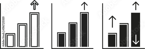 Progressive growth and decline a series of bar graphs illustrating trends
