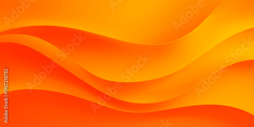 Abstract orange and yellow wave background featuring a gold gradient vector design with light texture and curved lines for a decorative art wallpaper