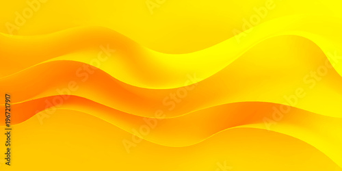 An abstract orange and yellow vector background featuring a vibrant summer wave pattern with golden light gradients and flowing curved lines for a modern wallpaper design