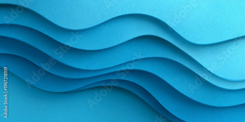 A soft blue abstract wave background features a silk satin texture with fluid curves and light motion lines for a modern vector wallpaper design