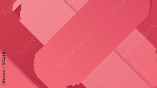 Red and pink geometric abstract background with overlapping shapes