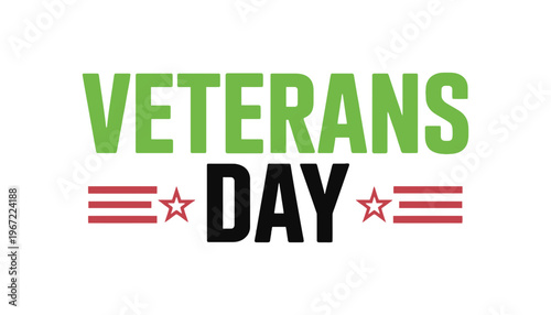 Veterans Day celebration with patriotic stars and stripes illustration