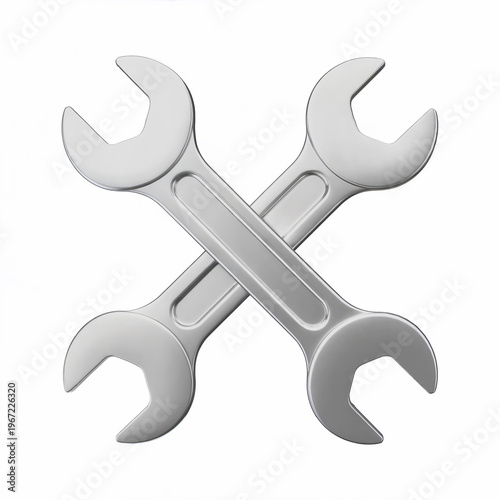 Crossed Wrenches Tool Icon, Repair Maintenance and Engineering Service Concept
