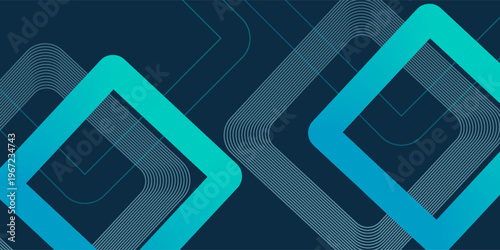 Blue geometric abstract background. Minimal geometric. Trendy gradient shape design. Modern futuristic graphic. Suit for banner, brochure, business. Vector