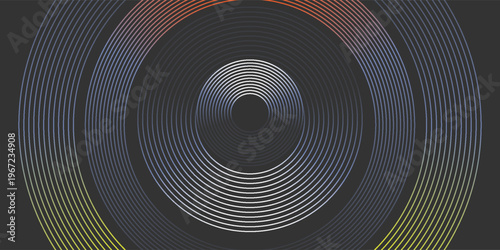 abstract dark blue background with circles. Vector Eps10