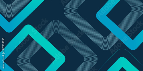 Blue geometric abstract background. Minimal geometric. Trendy gradient shape design. Modern futuristic graphic. Suit for banner, brochure, business. Vector