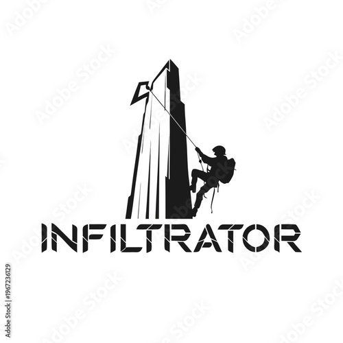 Stealthy climber rappels down modern skyscraper in dramatic urban infiltration