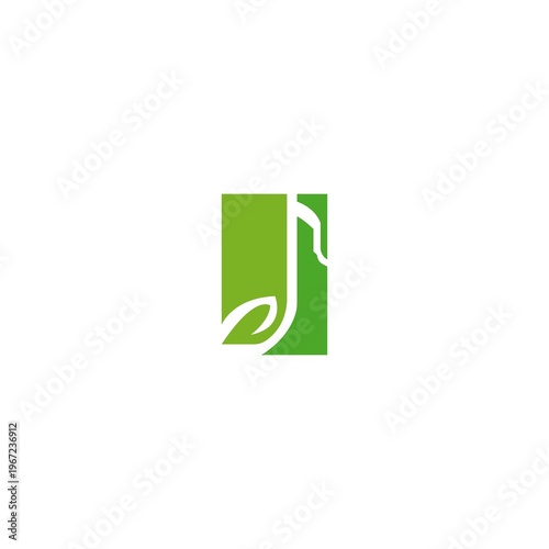 Letter J nature vector logo design