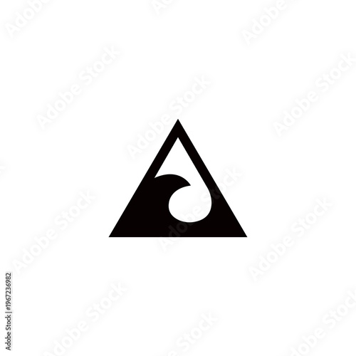 Triangle unique vector logo template design