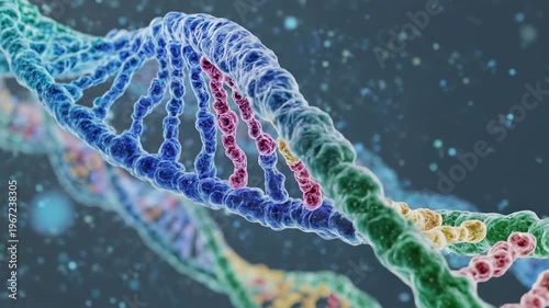 DNA Double Helix Animation Genetic Code and Molecular Biology.