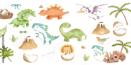 Funny cartoon vector set of cute sea animals and nature birds in a seamless pattern collection with fish and octopus for baby art design