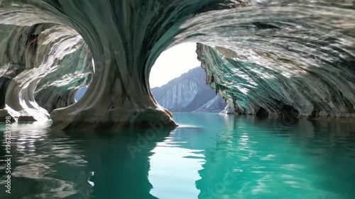 Enchanting Marble Caves of Patagonia A Journey Through Turquoise Waters.