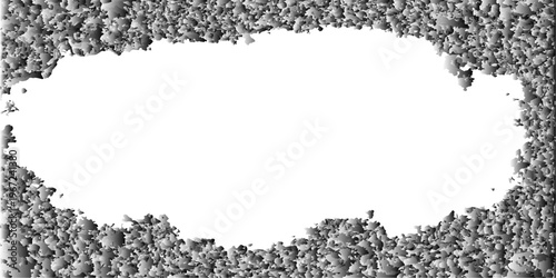 A heart-shaped pile of raw organic lentils and dry healthy seeds is isolated on a natural black and white stone frame background in this macro closeup of nutritious legumes