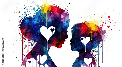 Touching 'happy mother s day' watercolor portrait a heartfelt celebration of maternal love and family bonds