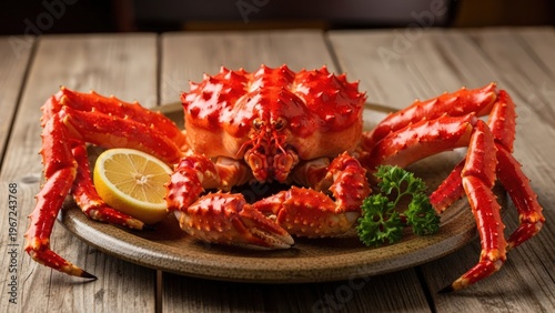 Wallpaper Mural Delicious crab on a plate with lemon. Torontodigital.ca