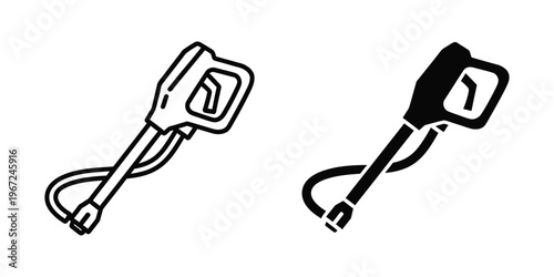 Comparison of two different types of car key fob and ignition key designs