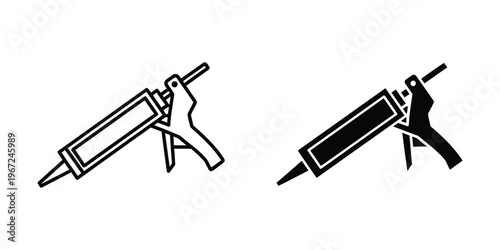 Comparison of two different types of caulking guns in use