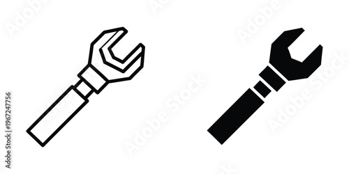 Two contrasting wrenches symbolizing different styles of design or functionality