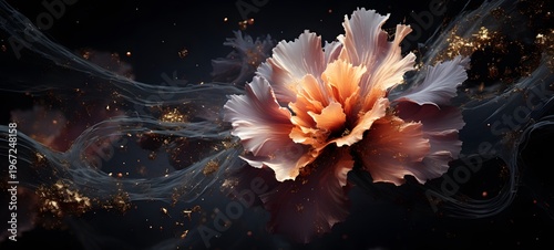 Astral vision flower meets cosmos,generative AI