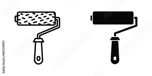 Comparison of two different types of paint rollers for painting tasks
