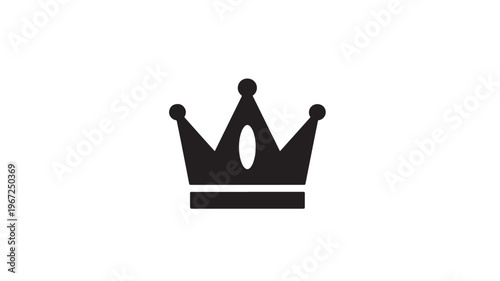 Crown icon with a single oval jewel in the center and three fleur-de-lis points. featuring royalty, king, queen with monarch and royal elements for