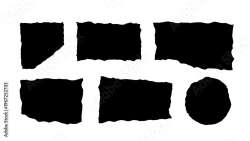 shape, Square torn paper shape. Headline, calligraphy border, isolated grunge header background. Rough edge square frame.