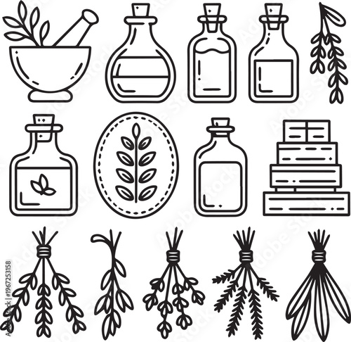 Black and white of perfume bottles and flowers isolated on white cologne fragrance glass bottle desi