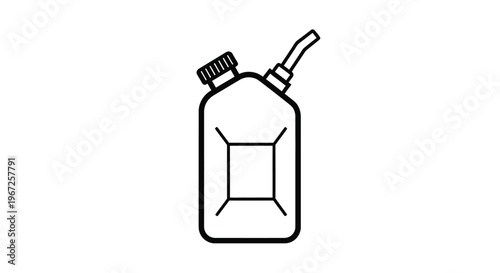 Simple black outline of a fuel can modern design silhouette