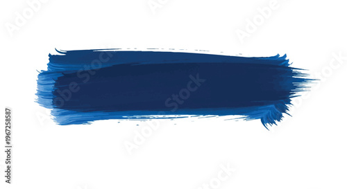 Blue paint brush stroke