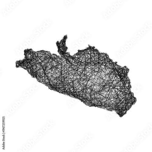 Sketch Guerrero outline map design