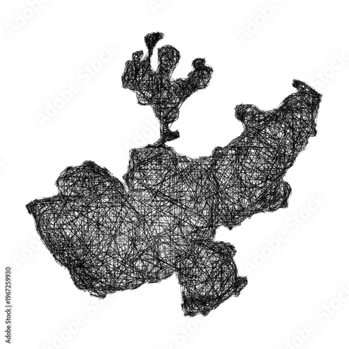 Sketch Jalisco outline map design
