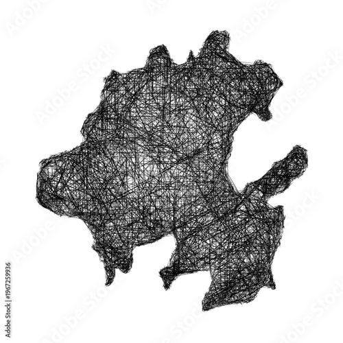 Sketch Hidalgo outline map design
