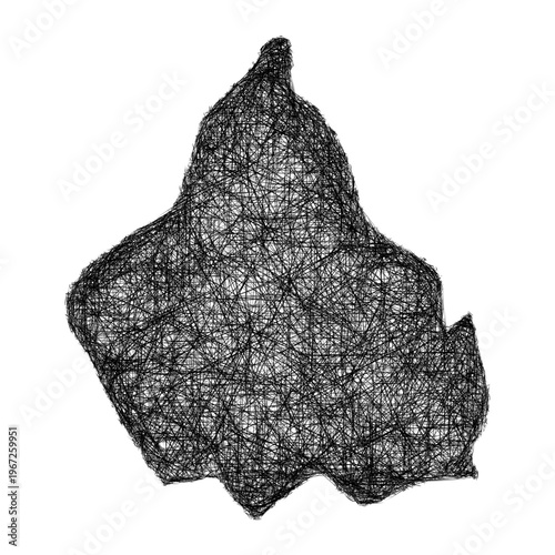 Sketch Mexico City outline map design