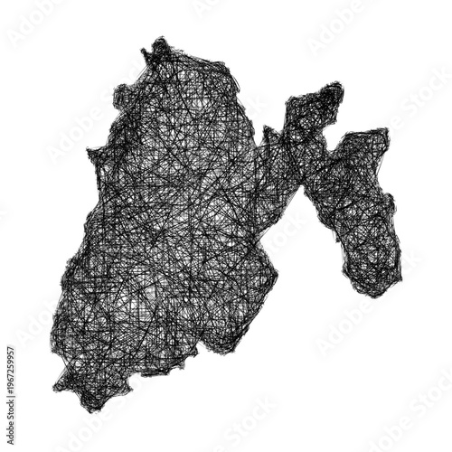 Sketch Mexico outline map design
