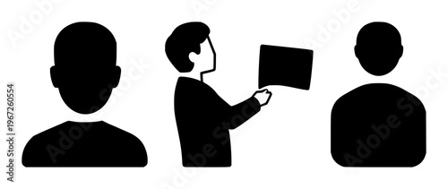 Mentor guidance icon set with simple solid black silhouette on white background featuring mentorship, guidance, iconography with black and white and minimalism