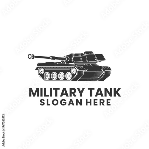 Military Tank Logo Vector Illustration. Tanker logo design template