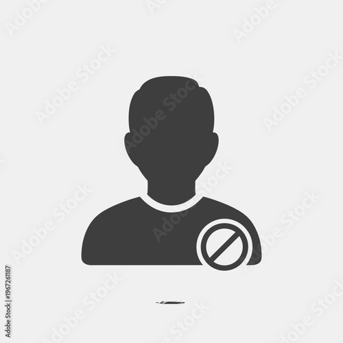 Person icon with prohibition sign overlay.