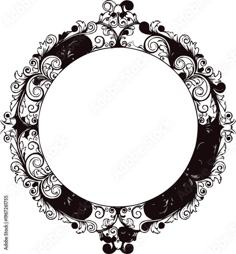 
The style of the frame is baroque, characterized by its intricate, swirling, and decorative elements.
