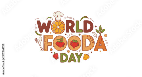World Food Day celebration logo design.