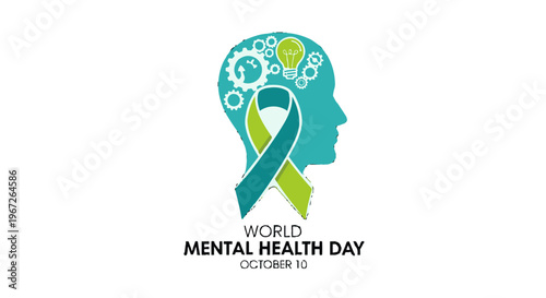 World Mental Health Day awareness campaign logo.