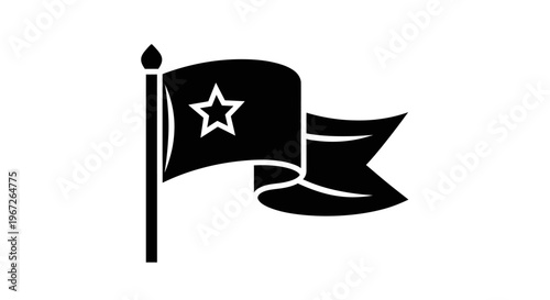 Black Flag with White Star Symbol.