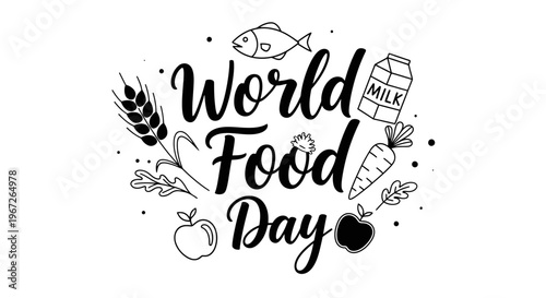 World Food Day awareness campaign logo.