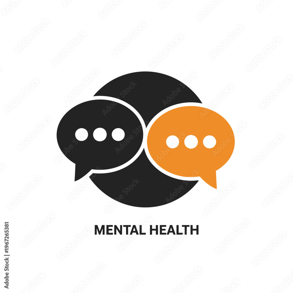 Obraz premium Mental Health Chat Conversation Bubbles.