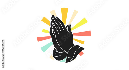 Praying Hands in Spiritual Gesture.