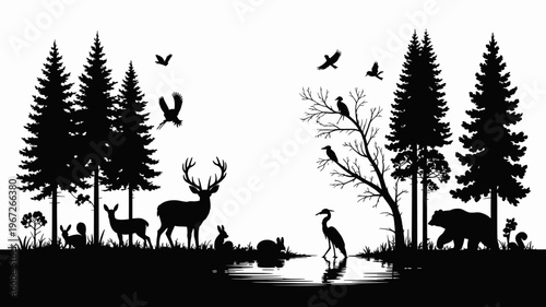 Animal silhouette for environment