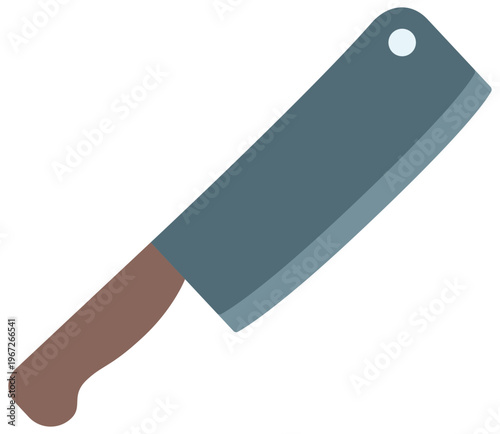 Sharp butcher knife or cleaver icon for meat preparation during Islamic Qurban sacrifice festival celebration