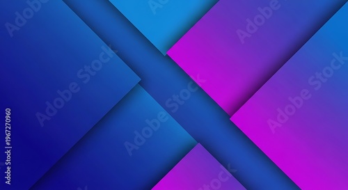Vibrant geometric shapes in blue purple.