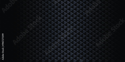 Premium 3D Obsidian Interlocking Shards Background - Abstract Stealth Armor Texture - Dark Modern Tech Architecture with Center Spotlight